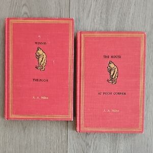 Vintage 60s Winnie The Pooh & The House At Pooh‎ Corner Hardcover Books